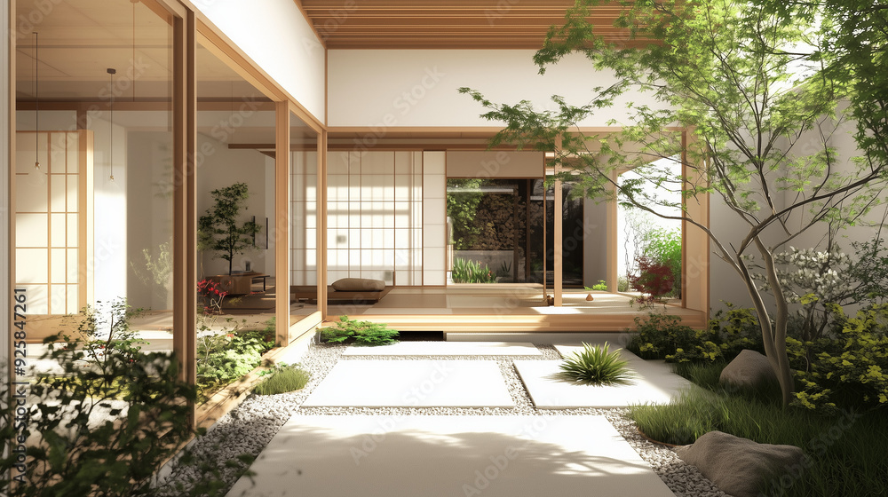 Fototapeta premium Japanese style house 