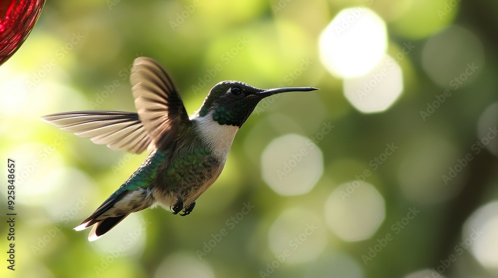 Fototapeta premium Hummingbird --ar 16:9 --style raw --v 6.1 Job ID: bca0abd7-39e6-4b5f-b39d-7be40117eb64
