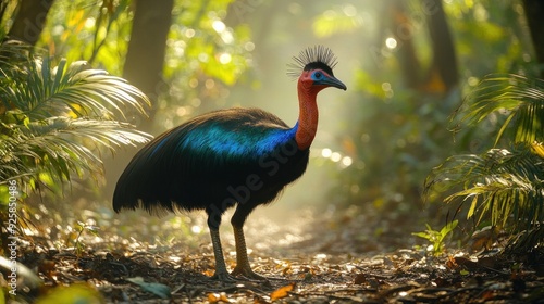 A Kasuari Bird in the Sunlight photo