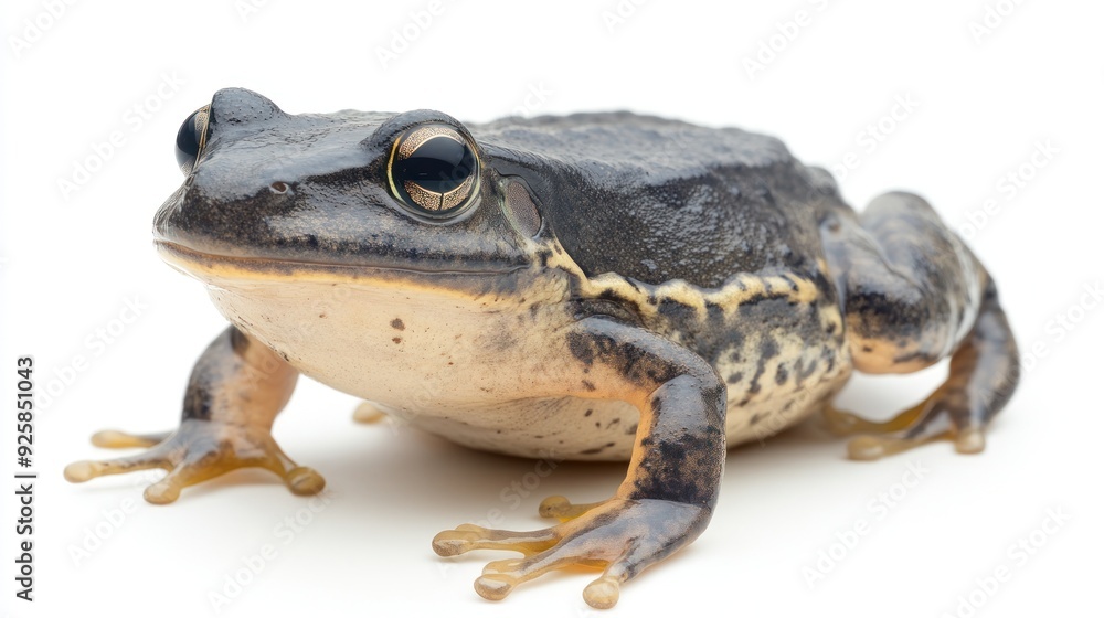 Obraz premium A Close-up of a Brown Frog with Big Eyes
