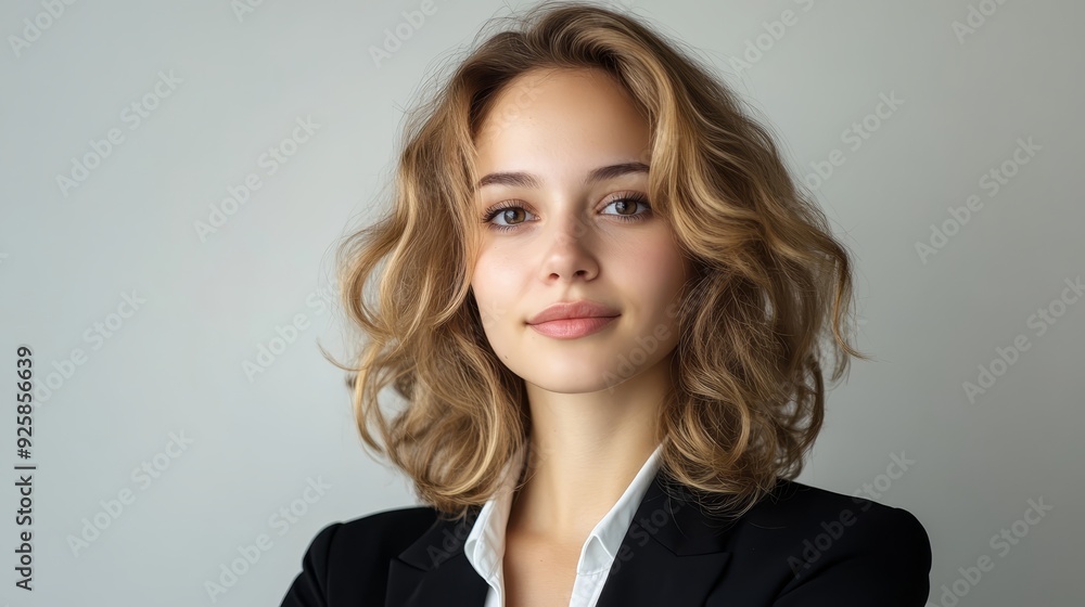 Confident young businesswoman in professional attire Confident young businesswoman in professional attire