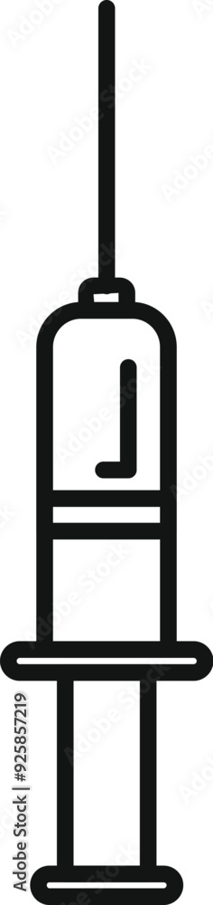 This simple syringe icon embodies the concept of medical injections and healthcare This simple syringe icon embodies the concept of medical injections and healthcare