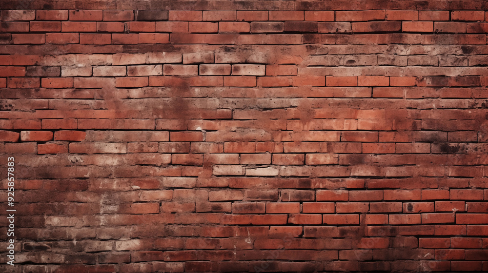 Old Red Brick Wall Background, Wide Panorama of Masonry, Black Brick Wall with Neon Lights, Dark Background for Design Old Red Brick Wall Background, Wide Panorama of Masonry, Black Brick Wall with Neon Lights, Dark Background for Design