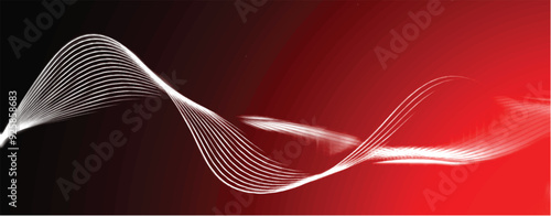 Flowing glowing wave effect. Abstract soft wave background. Curved wavy lines