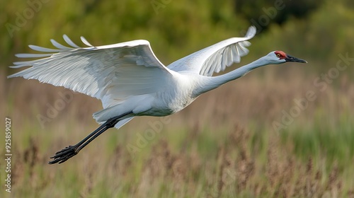 Whooping crane --ar 16:9 --style raw --v 6.1 Job ID: fe47b75c-8d7e-4740-800f-18df8a8a4180