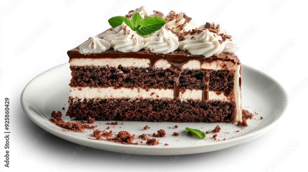 Delicious Chocolate Layer Cake with Whipped Cream Delicious Chocolate Layer Cake with Whipped Cream