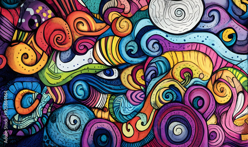 abstract doodle hand drawn design background