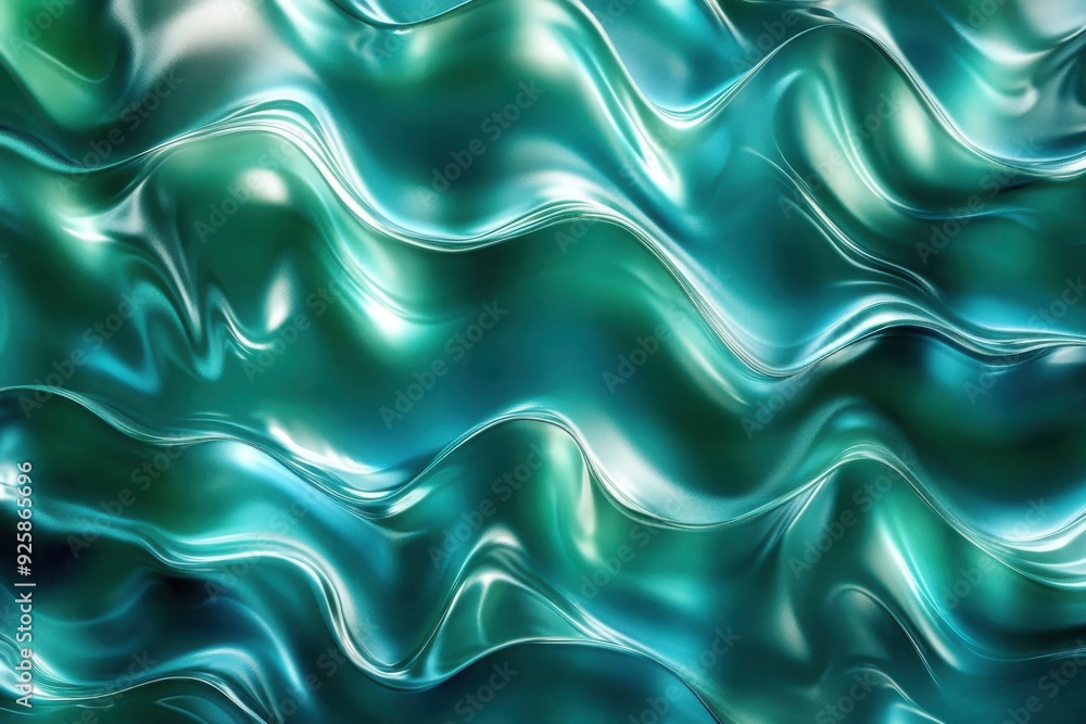 Image of a blue void featuring a flowing green pattern background Image of a blue void featuring a flowing green pattern background