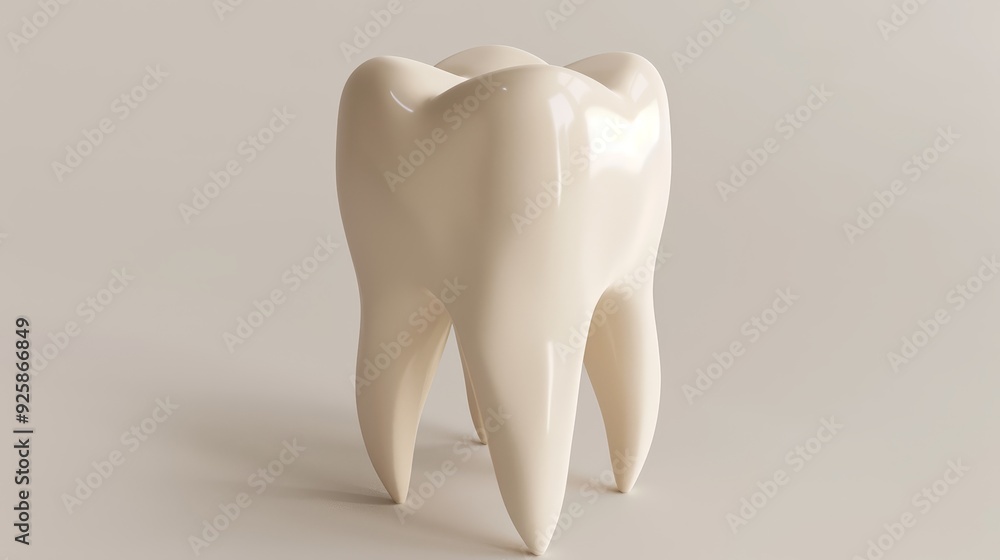 Realistic 3D of a human tooth isolated on a white background, demonstrating dental anatomy and oral health. Realistic 3D of a human tooth isolated on a white background, demonstrating dental anatomy and oral health.