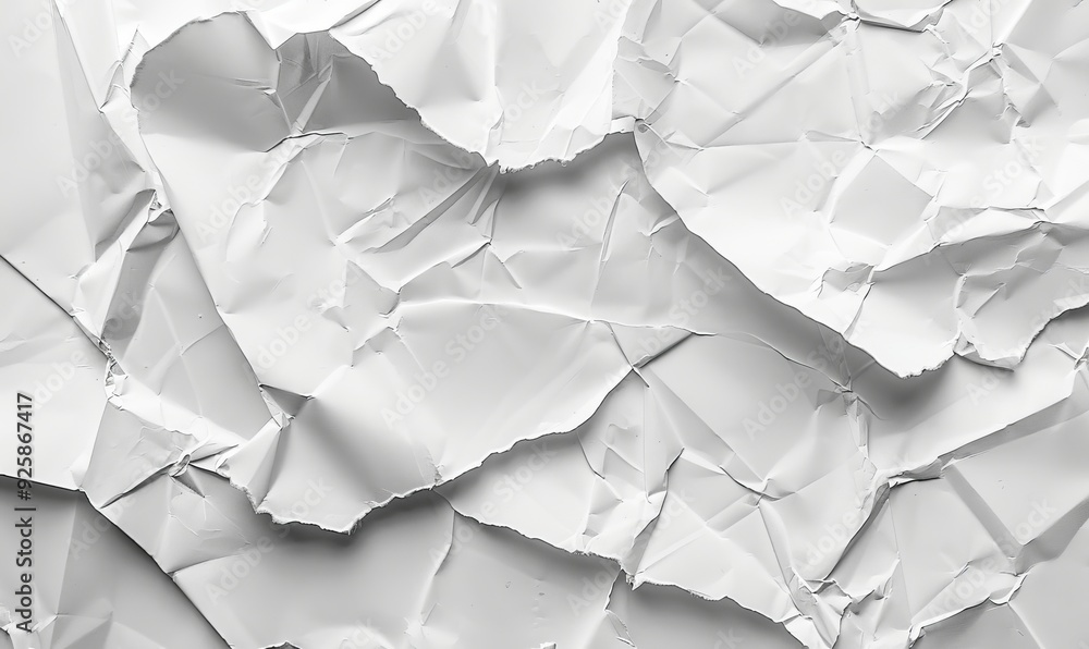 Modern background with crumpled paper texture in white color Modern background with crumpled paper texture in white color