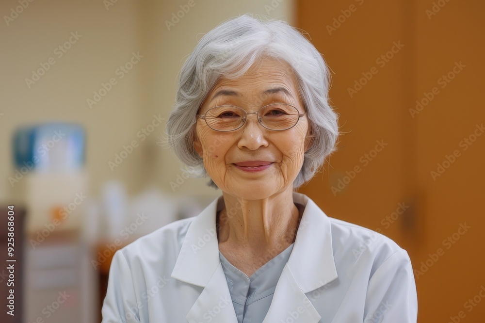 白衣を着た研究職のシニアの日本人女性(セカンドキャリア・シニアライフ・製薬・化粧品・医薬品・研究・大学) 白衣を着た研究職のシニアの日本人女性(セカンドキャリア・シニアライフ・製薬・化粧品・医薬品・研究・大学)