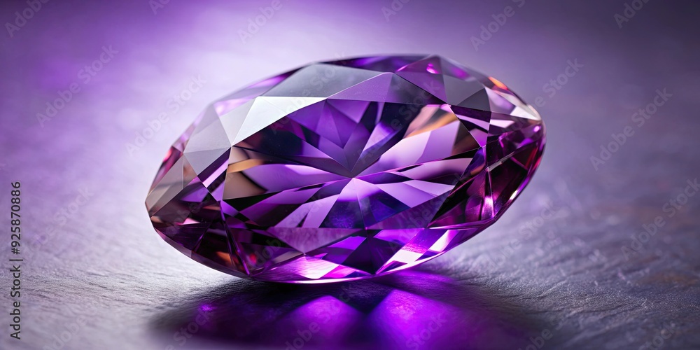 Faceted amethyst gemstone with a deep purple hue, amethyst, gemstone, facet, cut, crystal, vibrant, purple, precious Faceted amethyst gemstone with a deep purple hue, amethyst, gemstone, facet, cut, crystal, vibrant, purple, precious