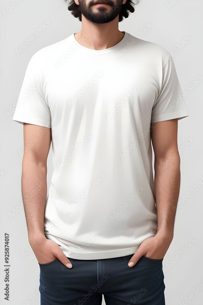 a photo of an isolated male, man, fashion model, wearing a blank white t-shirt, clothing, casual, apparel, style, portrait, clean, simple, minimalist, plain, outfit, torso, top, photography, studio a photo of an isolated male, man, fashion model, wearing a blank white t-shirt, clothing, casual, apparel, style, portrait, clean, simple, minimalist, plain, outfit, torso, top, photography, studio