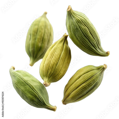 Wallpaper Mural Falling green cardamom isolated on transparent background Torontodigital.ca