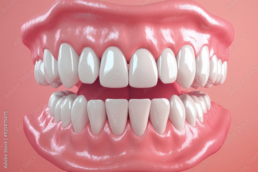 Bite Alignment. Close-up Illustration of Abnormal Teeth Position and Orthodontic Care Bite Alignment. Close-up Illustration of Abnormal Teeth Position and Orthodontic Care