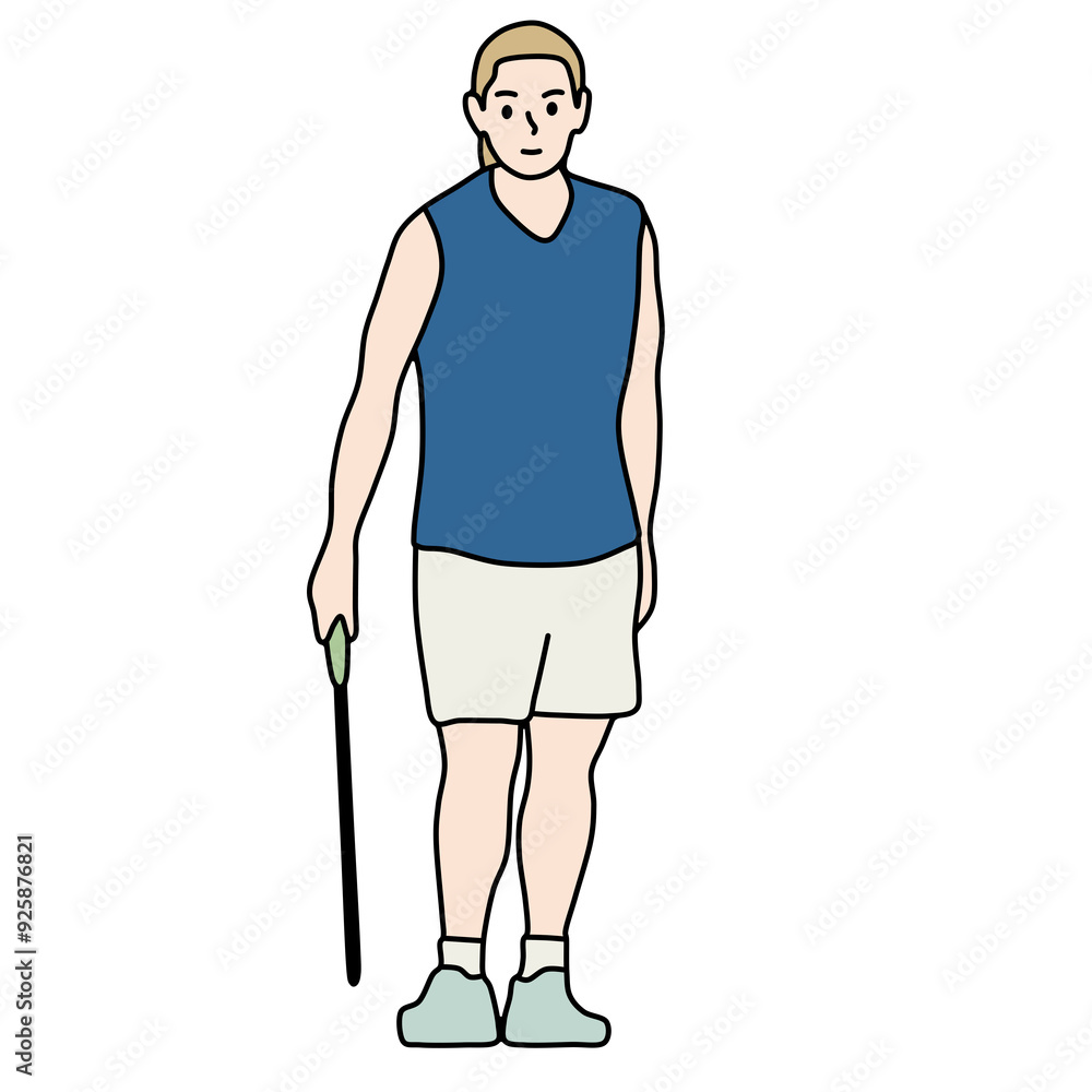 Fototapeta premium Badminton boy