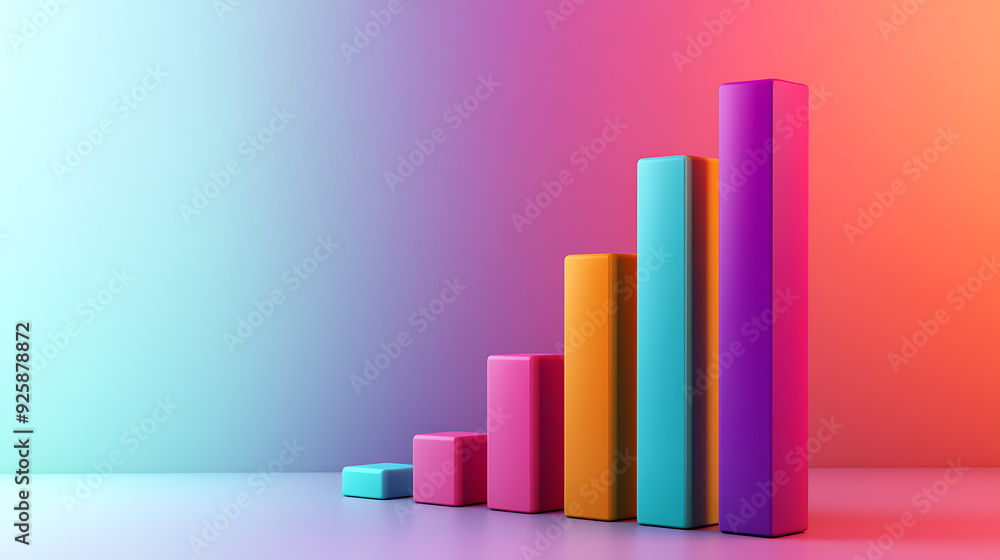 3D Bar Graphs, wallpaper, changing the view of numbers with diagrams 3D Bar Graphs, wallpaper, changing the view of numbers with diagrams