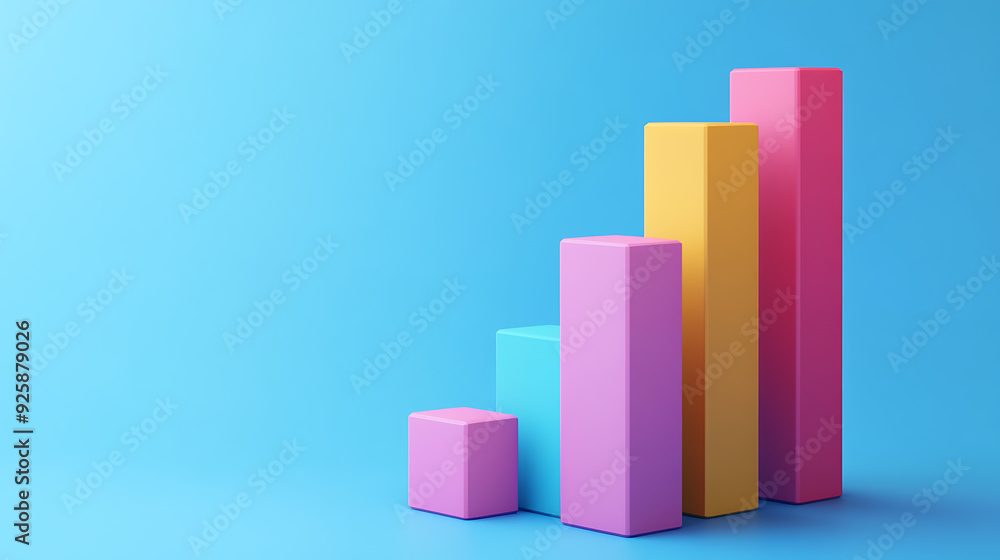 3D Bar Graphs, wallpaper, changing the view of numbers with diagrams 3D Bar Graphs, wallpaper, changing the view of numbers with diagrams