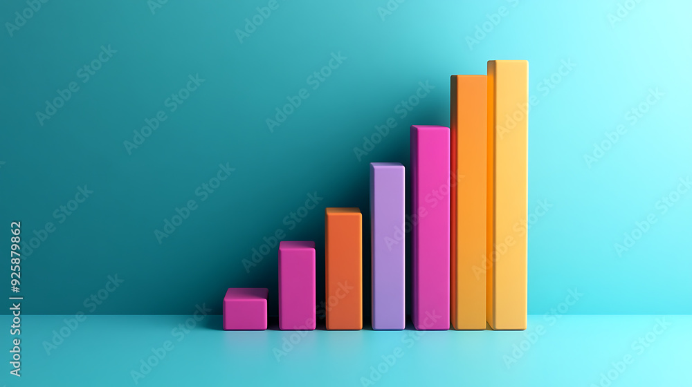 3D Bar Graphs, wallpaper, changing the view of numbers with diagrams 3D Bar Graphs, wallpaper, changing the view of numbers with diagrams