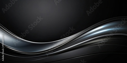 Abstract black background with a sleek and modern design, abstract, black, background, template, rendering, minimalistic