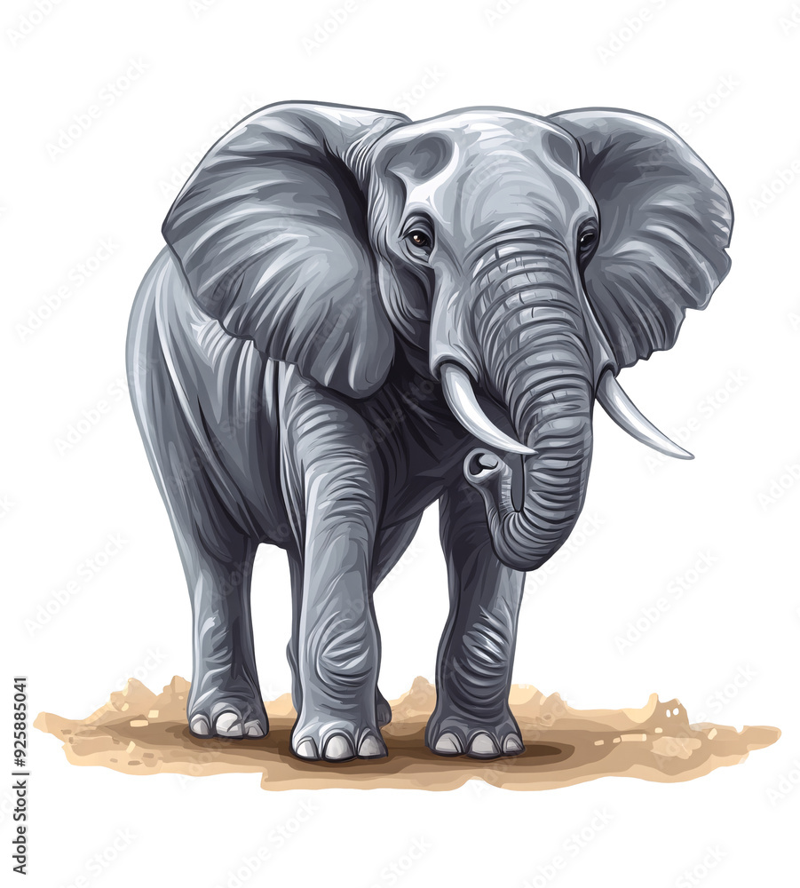 an elephant with tusks standing on sand an elephant with tusks standing on sand