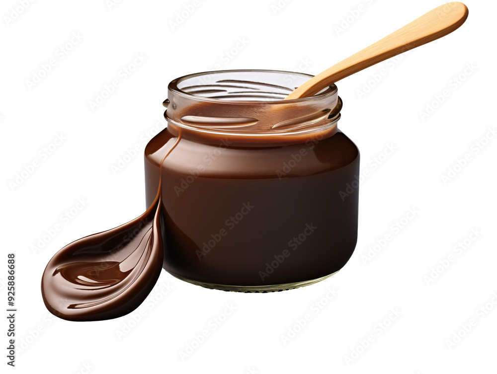 a jar of chocolate spread a jar of chocolate spread