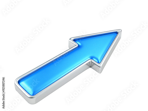 a blue arrow pointing up