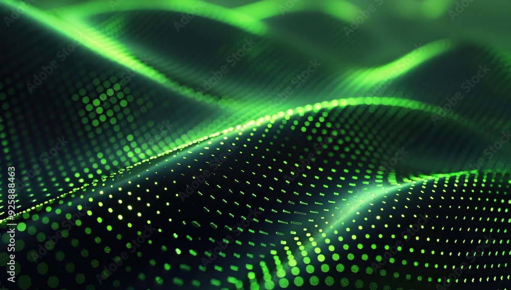 Abstract Green Digital Wave Abstract Green Digital Wave