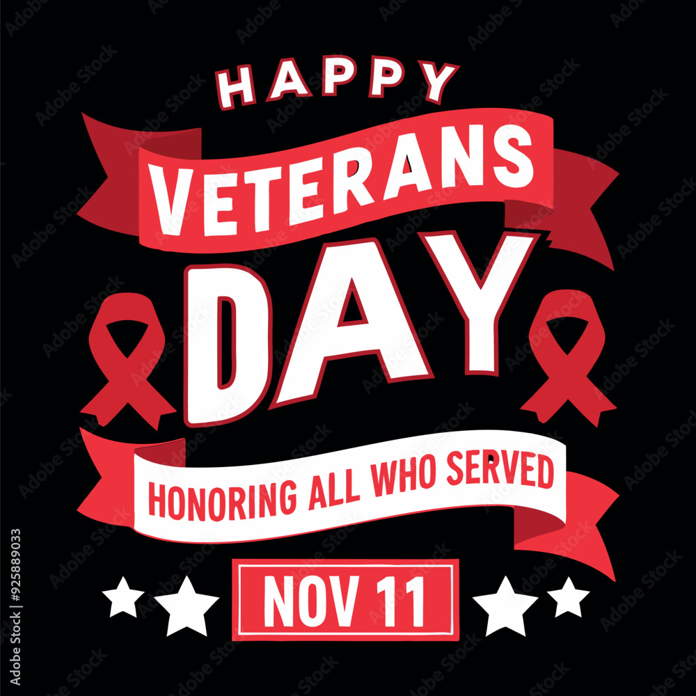Happy Veteran's Day t-shirt design with American flag.
Happy Veteran's Day t-shirt design with American flag.