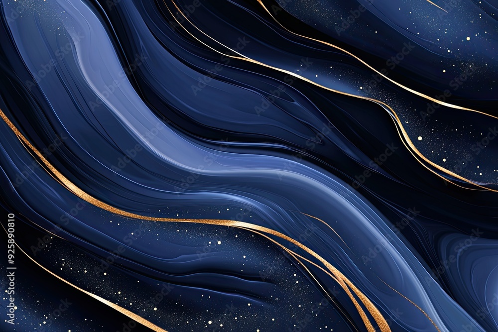 Elegant dark blue and gold abstract fluid art, Luxurious abstract fluid art featuring deep blue tones with flowing gold accents, creating a sophisticated and dynamic visual effect.
Elegant dark blue and gold abstract fluid art, Luxurious abstract fluid art featuring deep blue tones with flowing gold accents, creating a sophisticated and dynamic visual effect.