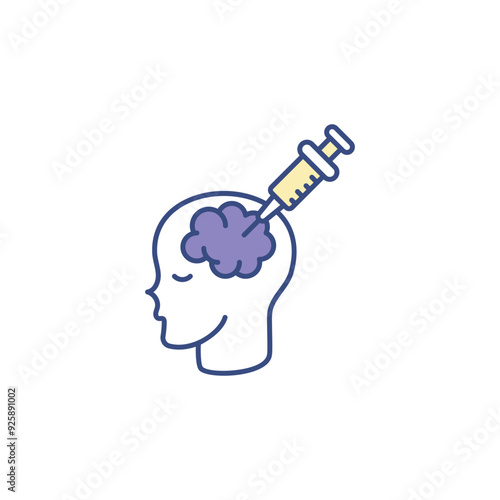 Drug Addiction icon design with white background stock illustration