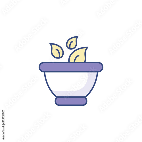Naturopathy icon design with white background stock illustration