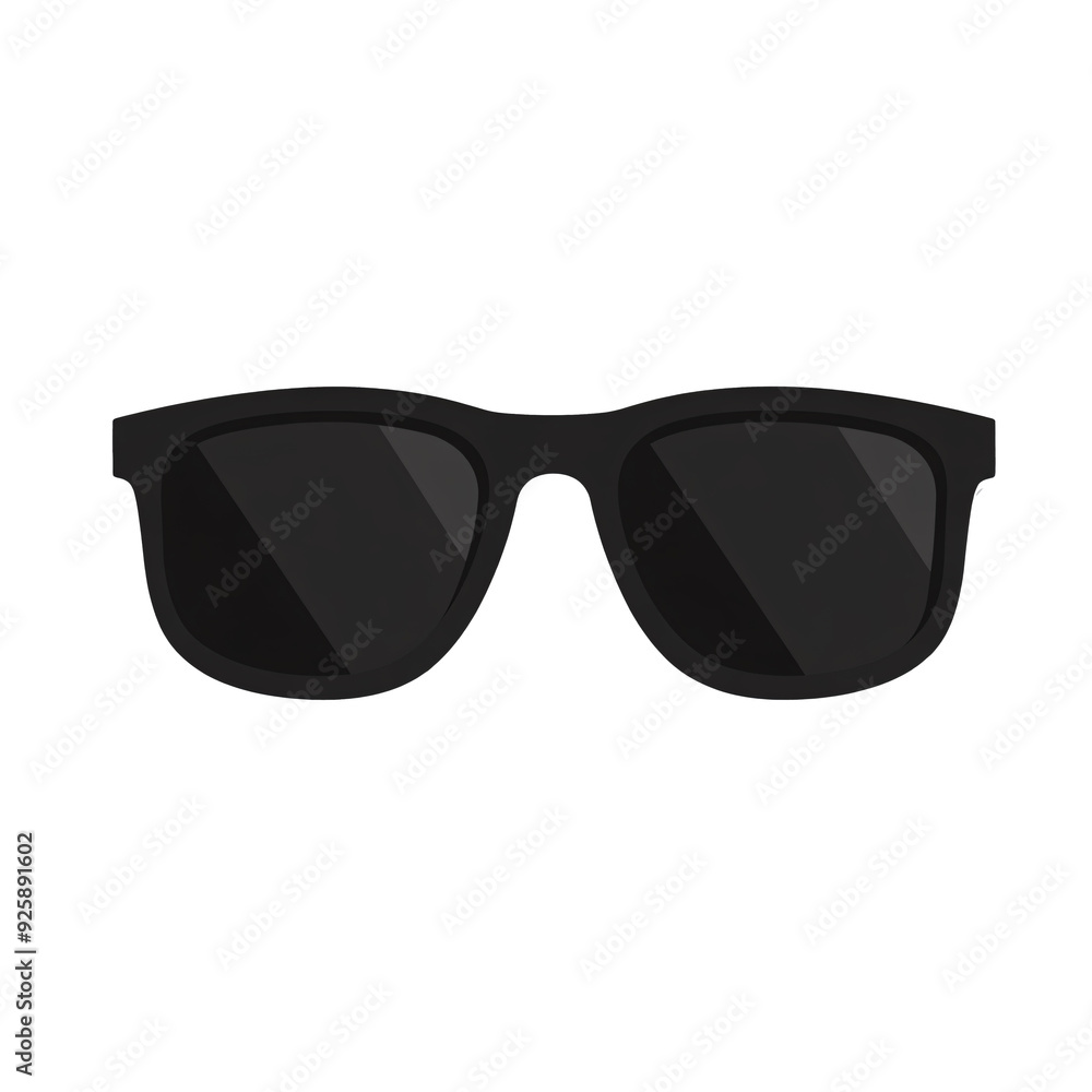 a black sunglasses with a shadow a black sunglasses with a shadow