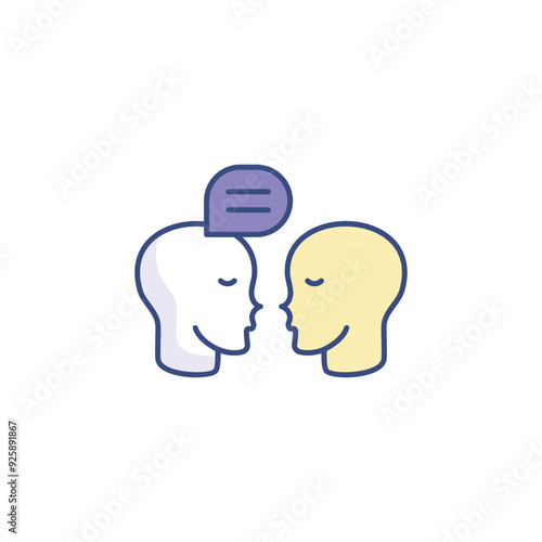 Wallpaper Mural Speech Therapy icon design with white background stock illustration Torontodigital.ca