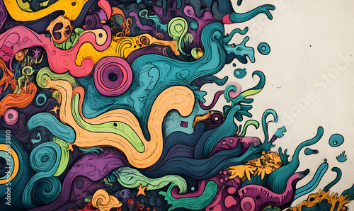 abstract doodle hand drawn design background