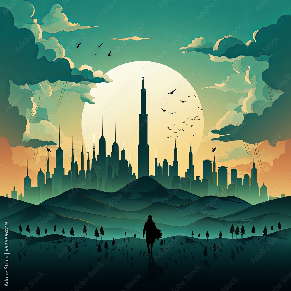 Cartoon Style Illustration Celebrating Saudi Arabia in CGI - Colorful and Festive Scene with Traditional Symbols and Designs Cartoon Style Illustration Celebrating Saudi Arabia in CGI - Colorful and Festive Scene with Traditional Symbols and Designs