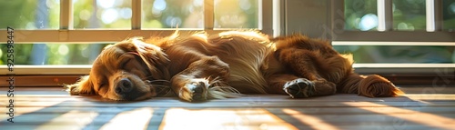 Peaceful Dog Napping on Sun...