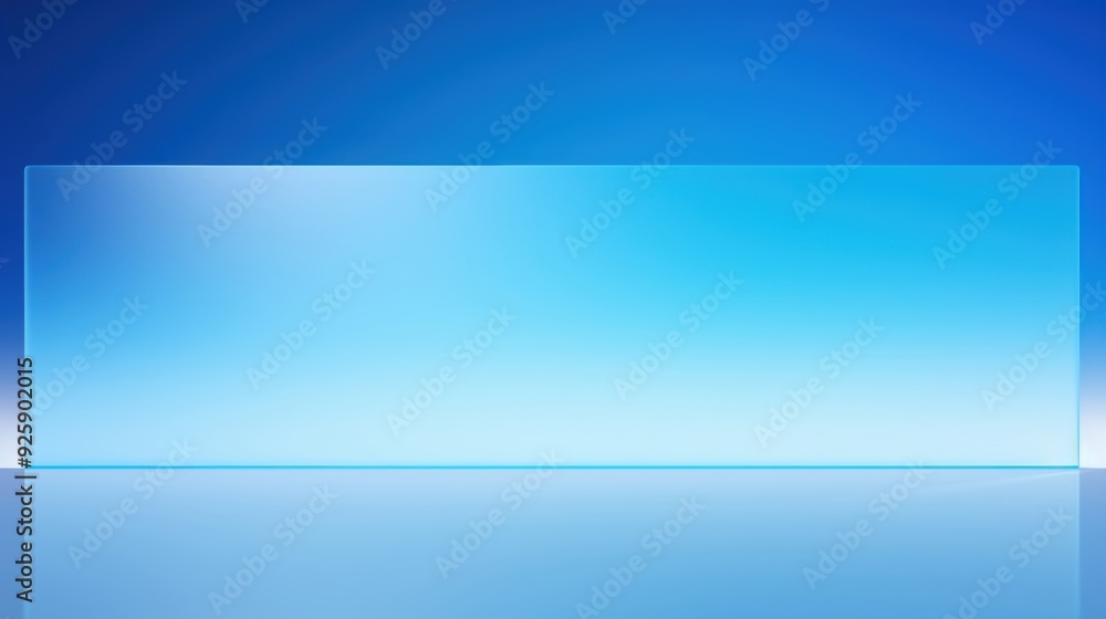 A gradient blue background features transparent glass blocks, creating a modern and sleek visual effect A gradient blue background features transparent glass blocks, creating a modern and sleek visual effect