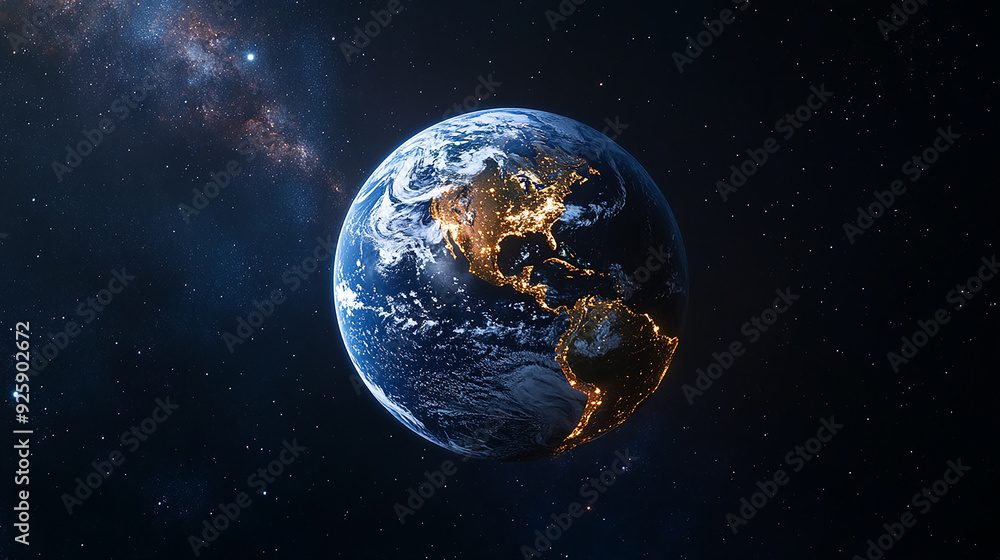Fototapeta premium earth planet view from space
