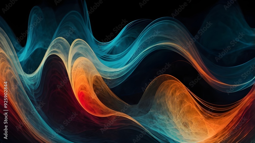 Obraz premium Abstract colorful wave background, background wallpaper