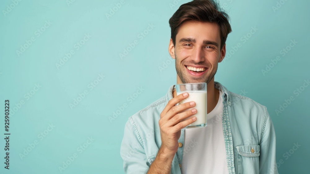 The man holding milk The man holding milk