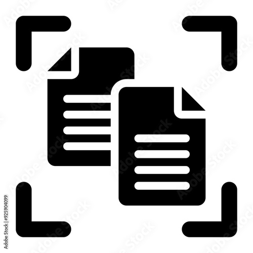 data capture, data capturing, data analysis, data scanning, data identification, data screening glyph or solid icon
