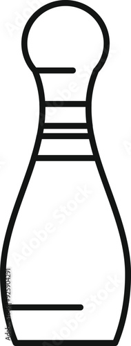 Simple bowling pin is standing tall and ready to be knocked down