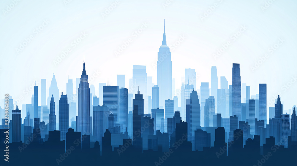 straightforward vector illustration of a city skyline. The content should highlight simplified forms of famous buildings and structures straightforward vector illustration of a city skyline. The content should highlight simplified forms of famous buildings and structures