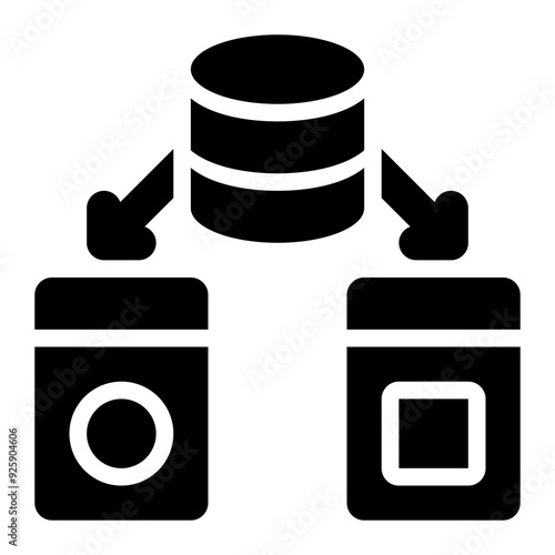 object database, object oriented, database, big data, data modelling, data architecture glyph or solid icon