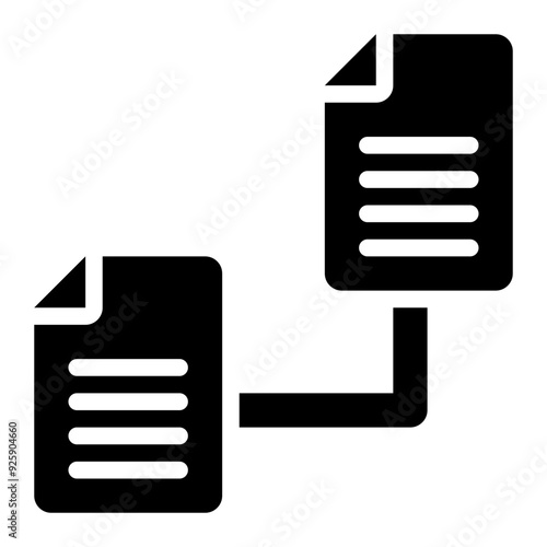 relational data, data, replication, duplication, integration, connection glyph or solid icon