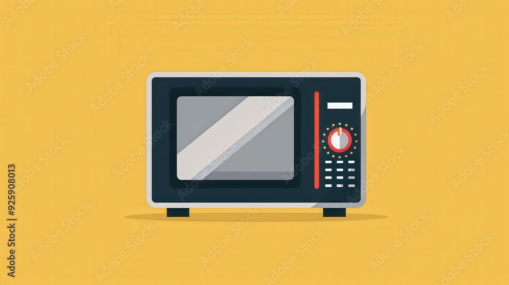 Create an icon featuring a microwave with a digital display, highlighting modern convenience. Create an icon featuring a microwave with a digital display, highlighting modern convenience.