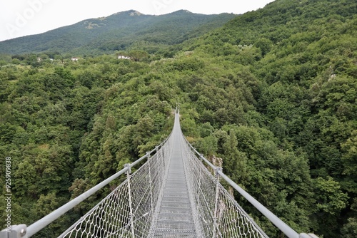 Obraz na płótnie Laviano - Panorama dal ponte tibetano w salonie