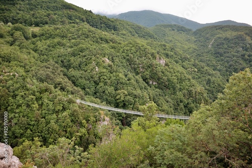 Obraz na płótnie Laviano - Ponte tibetano sul Vallone delle Conche w salonie