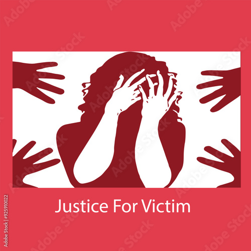 gang rape victim , illustrator vector 